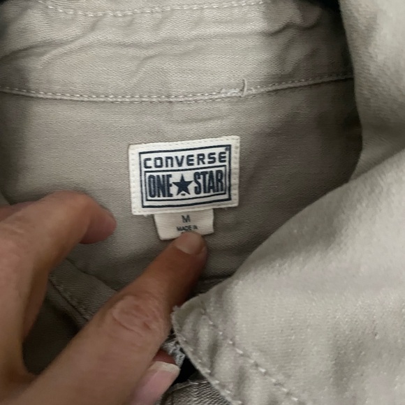 Y2K Converse Tan Hooded Trench Coat Sz Med - Picture 3 of 10